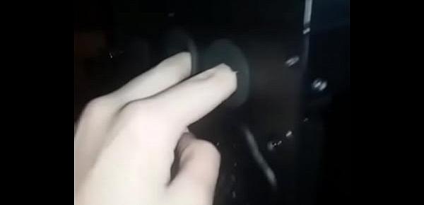  Sexy man fingers his computer